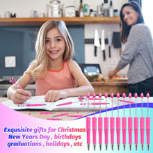 Load image into Gallery viewer, DASTTUIS 150 Pieces DIY Beadable Pen Kit – 50 Plastic Ballpoint Pens with Refills & Bags – School Supplies, Office Accessories & Decorative Items for Students & Teachers (Rose Red)