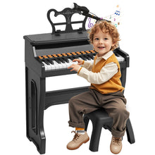 Load image into Gallery viewer, Meideh Piano Keyboard for Kids 3-6 - 37 Keys Electric Musical Keyboard with Microphone, Stand & Stool, Kids Learning Piano Toys for Beginners 3 4 5 6 Years Old Girls Boys Birthday Gift