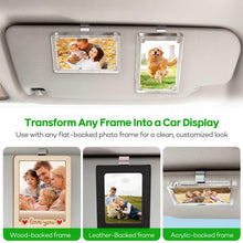 Load image into Gallery viewer, 6-Pack Premium Stainless Steel Clips with 3M Adhesive – DIY Car Sun Visor Mounting Kit for Photo Frames (Not Included), Strong Hold Accessory for Custom Displays, Versatile for Home & Office & Use
