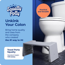 Load image into Gallery viewer, Squatty Potty Porta Traveler Foldable Toilet Stool for Travel, 7" Height, Gray
