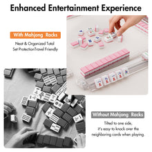 Load image into Gallery viewer, YOAEAILY Mahjong Racks with Pushers Set of 4, All in One Acrylic Mahjong Pushers and Racks, Portable American Mahjong Accessories