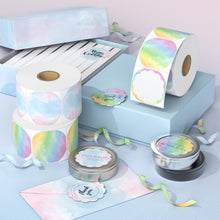 Load image into Gallery viewer, MUNBYN 2 Inch Thermal Label Stickers, Round Thermal Labels for Business, Packaging, Logo Design, 500 Sheets/1 Roll