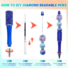 Load image into Gallery viewer, DASTTUIS 75 Pcs DIY Diamond Beadable Pen Kit - 25 Plastic Rhinestone Beaded Pens Bulk with Refills & Bags - Fancy Cute Glitter Pens for Crafting, Students & Teachers – School Supplies, Office Item