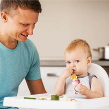 Load image into Gallery viewer, BigSpinach Silicone Baby Food Freezer Tray with Teething Popsicle Molds - Baby Fruit Feeder and Breastmilk Teether Combo