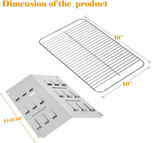 Load image into Gallery viewer, Grill Grates Replacement Part for Weber Go-Anywhere 121020, 1141001, 80631, 9201, BBQ Accessories for Weber Gas and Charcoal Go-Anywhere Grill, Stainless Steel Cooking Grid and Grill Flavorizer Bar