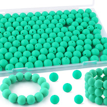 Load image into Gallery viewer, Kovict 145pcs Silicone Beads, 15mm Silicone Beads for Keychain Making, Pens Bracelet Necklace DIY Crafts(Dark Green)