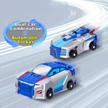 Load image into Gallery viewer, Hjhyqex 2-in-1 Transforming Dinosaur Car Toy - Magnetic Collision Robot Vehicles for Kids | Thrilling Transformations for Boys & Girls (Blue)