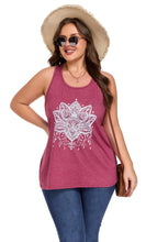 Load image into Gallery viewer, ForHailey Womens Plus Size Racerback Tank Tops Graphic Summer Sleeveless Tunic Shirts Flowy Loose Boho Beach Yoga Tee Mandala Purple XX-Large