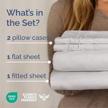 Load image into Gallery viewer, Queen Size 4 Piece Sheet Set - Comfy Breathable & Cooling Bed Sheets Set - Hotel Luxury Bedding for Women, Men, Kids, Teens, Boys & Girls - Deep Pockets, Soft, Wrinkle Free - Oeko-Tex - French Grey