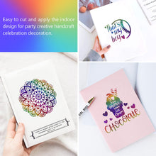 Load image into Gallery viewer, TECKWRAP Holographic Sparkle Chrome Adhesive Craft Vinyl 1ft x 5ft, Rainbow