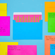 Load image into Gallery viewer, Paper Junkie 112 Pack Bright Neon Colored Envelopes with Self-Adhesive, Bulk Set for 4x6 Invitations, Greeting Cards, Birthday, Baby Shower (A6)