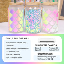 Load image into Gallery viewer, TECKWRAP Candy Rainbow Adhesive Vinyl Bundle Holographic Permanent Vinyl for Crafting Cutter 12" x 36"/Rolls (Glitter White,Transparent Leopard,Transparent Mermaid,Pastel Rainbow,Holo Cloud)