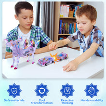 Load image into Gallery viewer, SOYUOI 2-in-1 Transforming Unicorn Car Toy - Magnetic Collision Robot Cars for Kids | Exciting Transformation Playset for Boys & Girls | Perfect Birthday