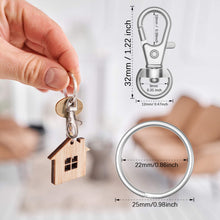 Load image into Gallery viewer, sprookber 100pcs Metal Lobster Claw Clasp with Key Ring, Keychain Rings for Crafts, Key Jewelry DIY Crafts, Lanyard Clips snap Hook, Swivel Clasps Clip