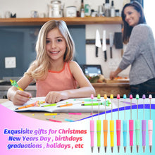 Load image into Gallery viewer, DASTTUIS 150 Pieces DIY Beadable Pen Kit – 50 Plastic Ballpoint Pens with Refills & Bags – School Supplies, Office Accessories & Decorative Items for Students & Teachers (Sweet)