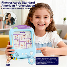 Load image into Gallery viewer, Interactive Learning Tablet for Kids, Educational Talking Toy with 30 Flash Cards for Alphabets, Phonics, Words, Music & Quiz, Best Learning Toy for Ages 2-5, Birthday Gift for Boys&Girls, Blue