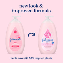 Load image into Gallery viewer, Johnson's Baby Lotion with Coconut Oil, Aloe Vera & Vitamin B5, 72 HR Hydration, Skin Moisturizer, Hypoallergenic, Safe for Newborn, Protects From Dryness &; Strengthens Skin, 27.1 fl. oz