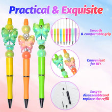 Load image into Gallery viewer, DASTTUIS 150 Pieces DIY Beadable Pen Kit – 50 Plastic Ballpoint Pens with Refills & Bags – School Supplies, Office Accessories & Decorative Items for Students & Teachers (Sweet)