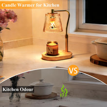 Load image into Gallery viewer, Candle Warmer Lamp with Timer Dimmable, Adjustable Wavy Clear Lamp Candle Warmer for Scented Candles, Housewarming Gift for Spring Home Decor, Women Mom Birthday Gifts with Charming Box & 2 Bulbs