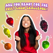 Load image into Gallery viewer, Josh Bosh Juicy Chew Challenge Fruit Shape Jellies 3-Pack – 7 Fruit-Flavored Shapes for the “Hit or Miss Challenge” per 9.87 Oz Bag