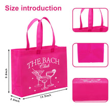Load image into Gallery viewer, FYSUIMU Bridesmaid Tote Bags The Bach Hot Pink Goodie Bags with Handles Non-Woven Bags for Bachelorette Bridal Shower Party Favors Supplies,8Pcs