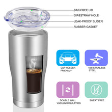 Load image into Gallery viewer, 20oz Tumbler Stainless Steel Tumbler Cup with Lid And Straw Vacuum Insulated Double Wall Travel Coffee Mug(Stainless 12 Pack)
