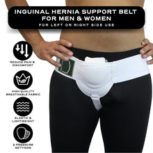 Load image into Gallery viewer, Abdomencare Inguinal Hernia Belt for Men & Women – Hernia Support for Men Inguinal with 2 Compression Pads – Left or Right Side Hernia Truss – Hernia Groin Support With Adjustable Straps – S/M 2PK