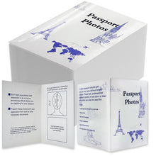 Load image into Gallery viewer, 200 Pack Passport Photo Holder with Closed Design, Thick Paper with Glossy & Matte Coating, 5.31x3.54 Inches, 2 Slots for Passport Photos - for Office, Travel & Customer Delivery
