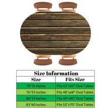 Load image into Gallery viewer, Vyxonia Tables Covers with Elastic Edge Wooden Vertically Striped Texture Background Fitted Table Cloths Oval Tablecloths for Picnic Party, Fits 42"x60" Oval Tables, Style 30