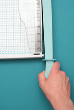 Load image into Gallery viewer, We R Memory Keepers Guillotine Trimmer – 12" Large Paper Cutter with 1/4-Inch Grid, Cuts Up to 10 Sheets, Perfect for Scrapbooking, Journals, Cards, and Craft Projects, Blue