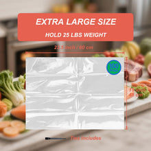 Load image into Gallery viewer, FLRBAGSTO 5 Gallon Turkey Bags, 19" x 23.5", Food Safe Nylon Bags for Oven, Freezer and Garden Havesting, Smell Proof, Heat-Resistant, 100 Count