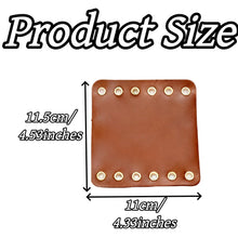 Load image into Gallery viewer, CQnodoit 4 PCS Flat Leather Motorcycle Grip Covers Brown and Black Handlebar Protectors with Adjustable Straps Universal Anti-Slip Handle Gloves for Most Bikes