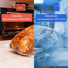 Load image into Gallery viewer, FLRBAGSTO 5 Gallon Turkey Bags, 19" x 23.5", Food Safe Nylon Bags for Oven, Freezer and Garden Havesting, Smell Proof, Heat-Resistant, 100 Count