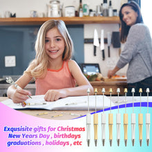 Load image into Gallery viewer, DASTTUIS 150 Pieces DIY Beadable Pen Kit – 500 Plastic Ballpoint Pens with Refills & Bags – School Supplies, Office Accessories & Decorative Items for Students & Teachers (Silver and Gold)