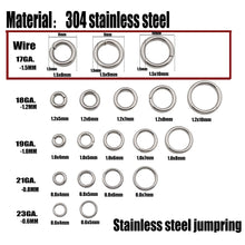 Load image into Gallery viewer, 300pcs Mix 8mm 9mm 10mm Stainless Steel Thick Strong Rings Jump Rings Connector Rings for Jewelry Making Necklaces Bracelet Earrings Keychain DIY Craft (M536)