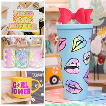 Load image into Gallery viewer, TECKWRAP Holographic Vinyl Glossy Candy Color Adhesive Vinyl for Craft Cutter 12" x 5ft, Pastel Rainbow