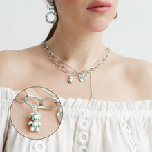 Load image into Gallery viewer, 100pcs Links Bail Beads Alloy Gold Spacer Beads for Jewelry Making Connectors Tube Spacer Loose for DIY Bracelet Pendant Jewelry Making Necklace Craft (50gold & 50silver)