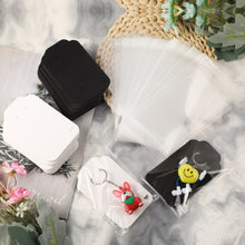 Load image into Gallery viewer, Femtindo 400PCS Keychain Display Cards with Thick Bags,3"x4.9" Keyring Holder Display Cards for Keychain Packaging for Small Business (Black)