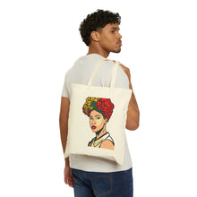 Load image into Gallery viewer, Colors of Africa Queen Mother #14 100% Cotton Canvas Tote Bag 15" x 16"