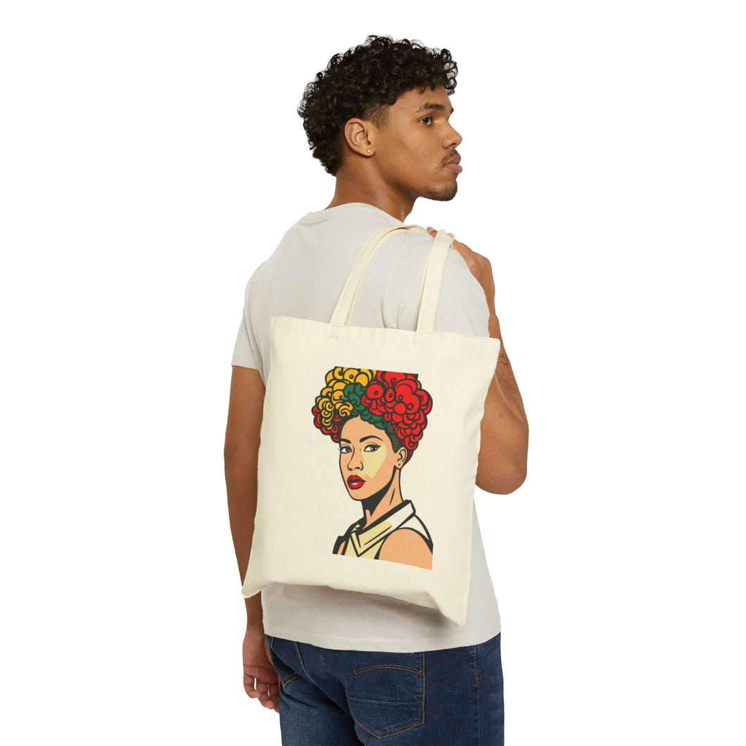 Colors of Africa Queen Mother #14 100% Cotton Canvas Tote Bag 15