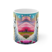 Load image into Gallery viewer, Good Vibes Cute Llama Funny #7 Ceramic 11oz Mug AI-Generated Artwork