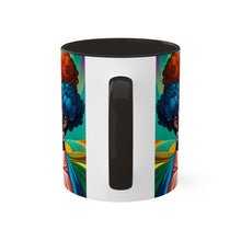 Load image into Gallery viewer, Colors of Africa Pop Art Colorful #11 AI 11oz Black Accent Coffee Mug