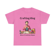 Load image into Gallery viewer, Crafting King: Where Creativity Reigns, Knitting 100% Cotton Classic T-shirt