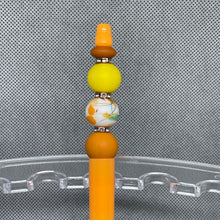 Load image into Gallery viewer, Orange Autumn Tones - Shades of Orange Beaded Pen Handmade
