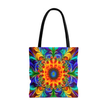 Load image into Gallery viewer, Power Tye Dye Swirls and Ripples Tote Bag AI Artwork 100% Polyester #12