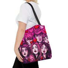 Load image into Gallery viewer, Faces of Love the Pink Heart Series #16 Tote Bag AI Artwork 100% Polyester