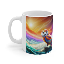 Load image into Gallery viewer, Beautiful Owl Standing in a Sea of Colors #10 Mug 11oz mug AI-Generated Artwork