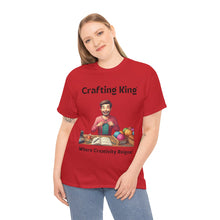 Load image into Gallery viewer, Crafting King: Where Creativity Reigns, Knitting 100% Cotton Classic T-shirt