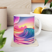 Load image into Gallery viewer, Pastel Sea-life Sunset #16 Ceramic Mug 11oz mug AI-Generated Artwork