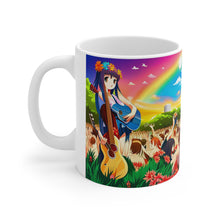 Load image into Gallery viewer, Beach Vibes Retro Concert #7 Ceramic 11oz Mug AI Artwork